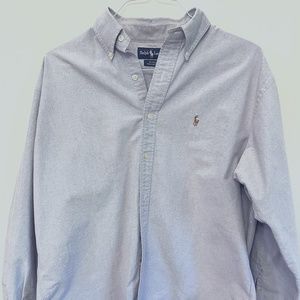 Ralph Lauren Blue Button Down Shirt, Large